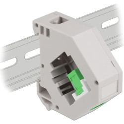 Delock DIN rail Adapter with Keystone SC Simplex female to SC Simplex female green