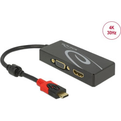 Delock USB Type-C™ Splitter (DP Alt Mode) > 1 x HDMI + 1 x VGA out