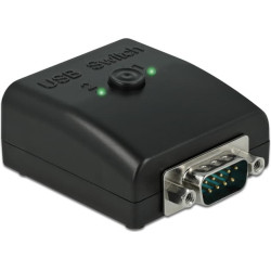 Delock RS-232 Switch and Splitter 1 x Serial DB9 to 2 x USB 2.0 Type-B bidirectional