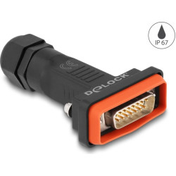 Delock D-Sub 15 pin male with housing IP67 waterproof