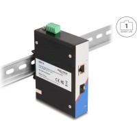 Delock Industrial Gigabit Media Converter RJ45 to SFP for DIN rail