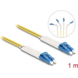 Delock Optical Fiber Cable LC Duplex to LC Duplex singlemode OS2 angled 1 m