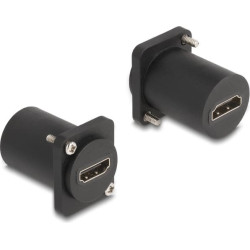 Delock D-Type Module HDMI 8K 60Hz jack to jack with screws black