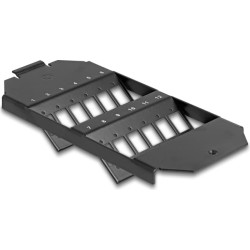 Delock Optical Fiber Mounting for floor tank 12 port for SC Simplex / LC Duplex couplers black
