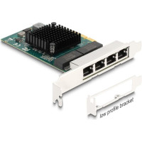 Delock PCI Express x4 Card to 4 x RJ45 Gigabit LAN BCM