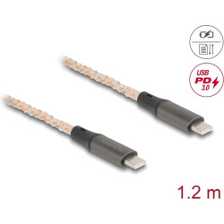 Delock USB 2.0 Cable USB Type-C™ male to male PD 3.0 100 W with RGB illumination 1.20 m