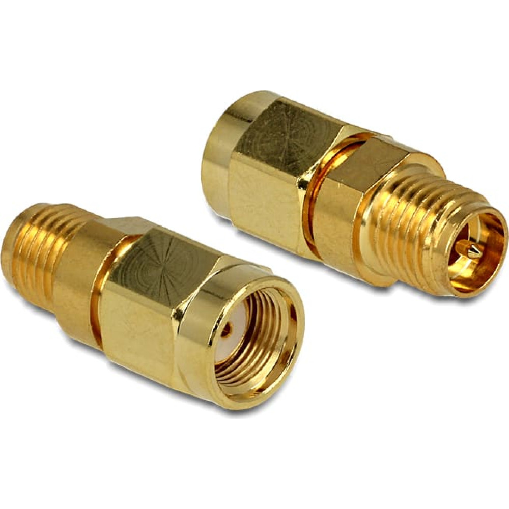 Delock Adapter RP-SMA plug metric thread > RP-SMA jack