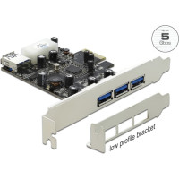 Delock PCI Express x1 Card > 3 x external + 1 x internal USB 3.0 Type-A female