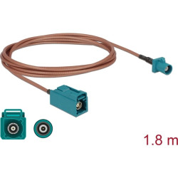Delock Antenna Cable FAKRA Z plug > FAKRA Z jack RG-316 1.8 m
