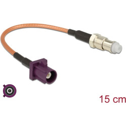 Delock Antenna Cable FAKRA D plug > FME jack RG-316 15 cm