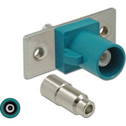 Delock FAKRA Z plug spring pin for soldering 2 prepunched holes