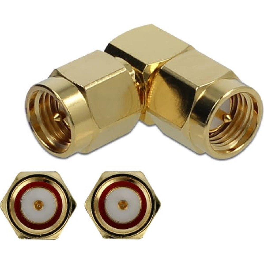 Delock Adapter SMA plug to SMA plug 90° 10 GHz