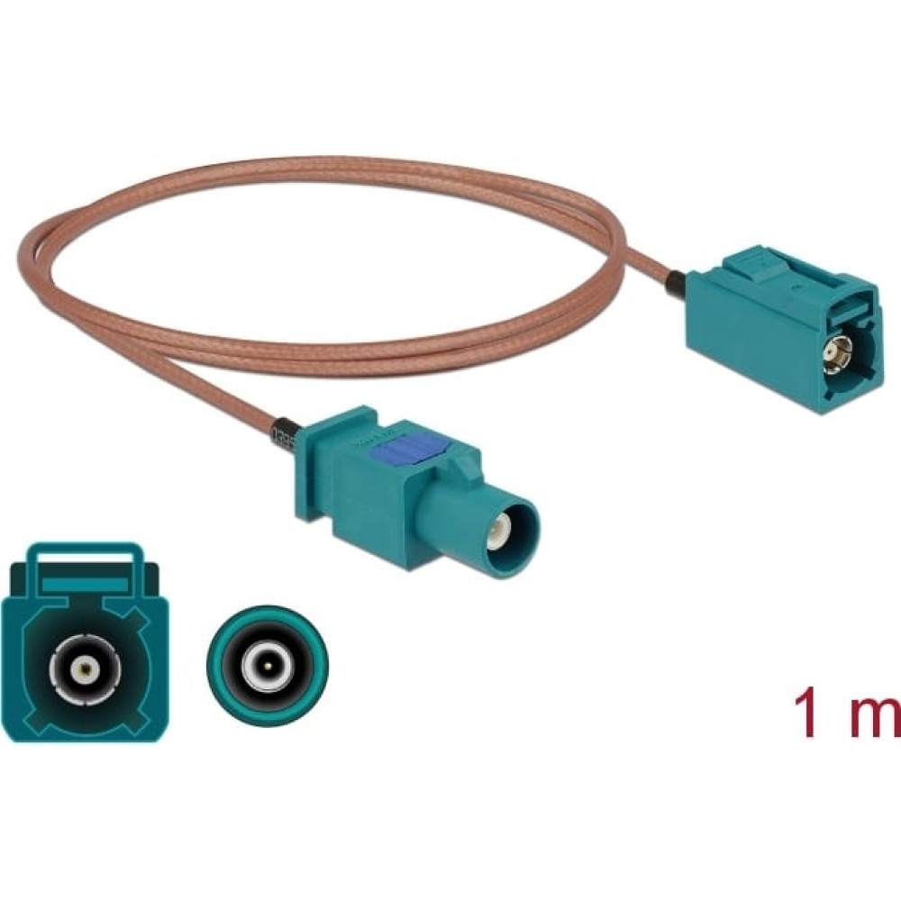 Delock Antenna Cable FAKRA Z plug > FAKRA Z jack RG-316 1 m