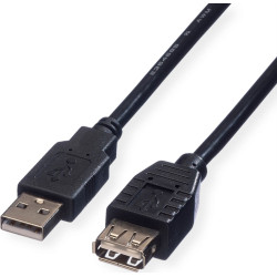 ROLINE USB 2.0 Cable, Type A-A, M/F 3 m