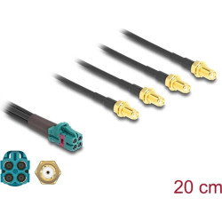 Delock Cable Mini FAKRA Z jack quad to 4 x SMA jack B-Type