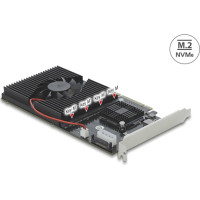 Delock PCI Express x8 / x16 Card to 4 x internal NVMe M.2 Key M