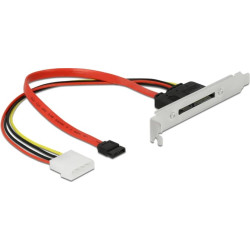 Delock Slot bracket with 1 x SATA 22 pin plug external