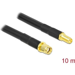 Delock Antenna Cable RP-SMA plug to RP-SMA jack LMR/CFD300 10 m low loss