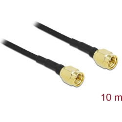 Delock Antenna Cable SMA plug to SMA plug LMR/CFD100 10 m low loss