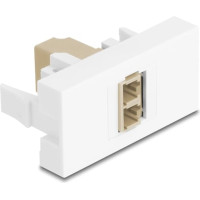Delock Easy 45 Module LC Duplex female to LC Duplex female white / beige