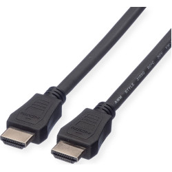 Value HDMI High Speed Cable + Ethernet, LSOH, M/M, black, 1 m