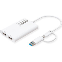 Roline USB Type A/C Adapter, 2x HDMI, with DisplayLink, 4K60