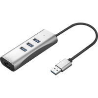 Adapteris USB3.2 > Gbit RJ45 + 3xUSB3.0 HUB, Value