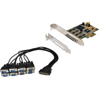 Exsys EX-44388 PCI Express Karte 8x seriell RS-232 (Kabel mit 8x 9pin Stecker)