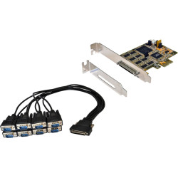 Exsys EX-44388 PCI Express Karte 8x seriell RS-232 (Kabel mit 8x 9pin Stecker)