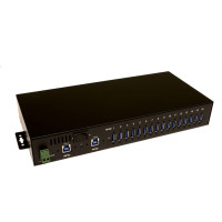 Exsys EX-1116HMVS 16 Port USB 3.2 Gen1 HUB inkl. Din-Rail Kit Surge Protection