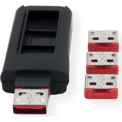 Exsys EX-1114-R, 4x USB Schloss, 1x Schlüssel