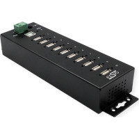 Exsys EX-1170HMVS 10 Port USB 2.0 Metall HUB, 15KV Surge Protection