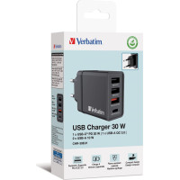 Verbatim CHR-30EU2 USB Charger 30W with 2 x USB-A 10W Black