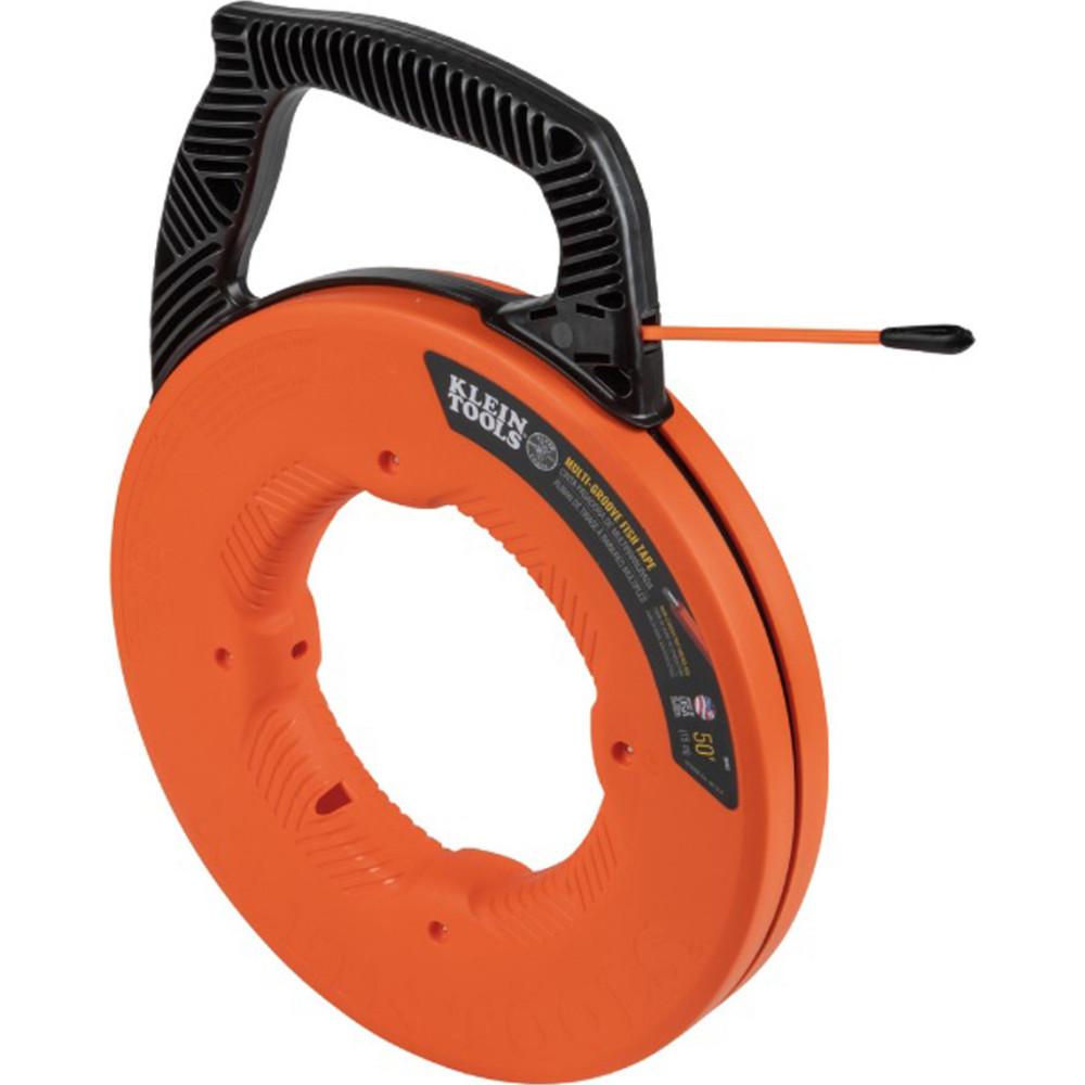 Klein Tools 56351 Geriffeltes Fiberglas-Einziehband mit Nylonspitze, 15 m