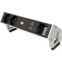 Bachmann DESK2 2xUTE 1xUSB A&C 22W 1xCM 0.2m GST18 INOX