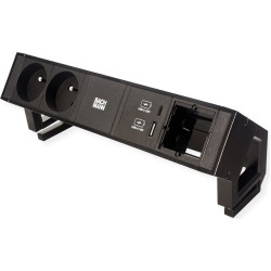 Bachmann DESK2 2xUTE 1xUSB A/C 22W 1xCM 0.2m GST18 RAL9005