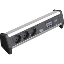 Bachmann DESK 3x earthing contact, 2x CAT6, 1x USB 3.0