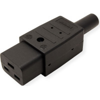Bachmann IEC320 C19 16A/250VAC appliance coupler, Screw connection, black