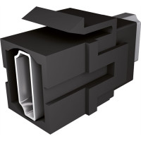 Bachmann Keystone 4K HDMI UHD coupling socket-socket black
