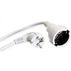Bachmann extension cable with earthing contact, 230VAC, white, 15 m