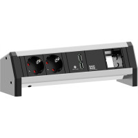 Bachmann DESK 2x earthing contact 1x USB Charger 1x ABD, 0 m