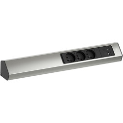 Bachmann CASIA 2 3xUTE 1xUSB A/C 22W 2.0m AEH stainless steel look