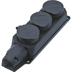 Bachmann distributor socket outlet 3xCEE7/3, 3x earthing contact IP44