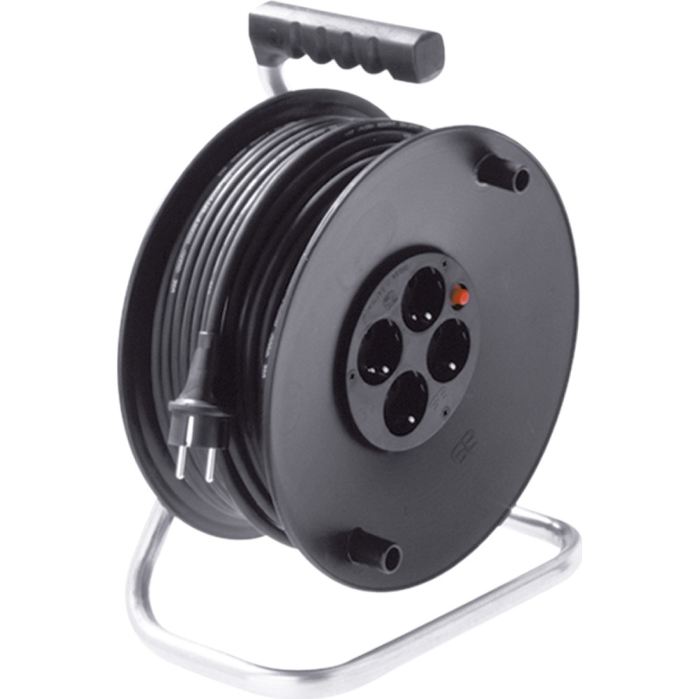 Bachmann Schutzkontakt-Aufrollkabeltrommel 4fach 230VAC, 50 m