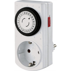 Bachmann Mini Timer Mechanical 24h, White Smallest switching interval 30 minutes