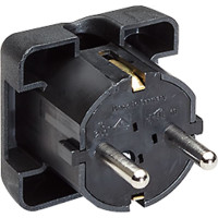 Bachmann earthing contact plug, black flat
