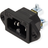Bachmann IEC320 C15A hot appliance inlet plug, C16A with screw terminals, black