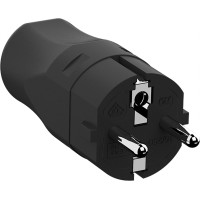 Bachmann mounting plug black, CEE 7/7 2-pole with earthing contact