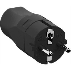 Bachmann mounting plug black, CEE 7/7 2-pole with earthing contact