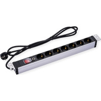 Value 19" PDU for Cabinets, 7x, 4000W, CEE 7/7 German Type, 3 m